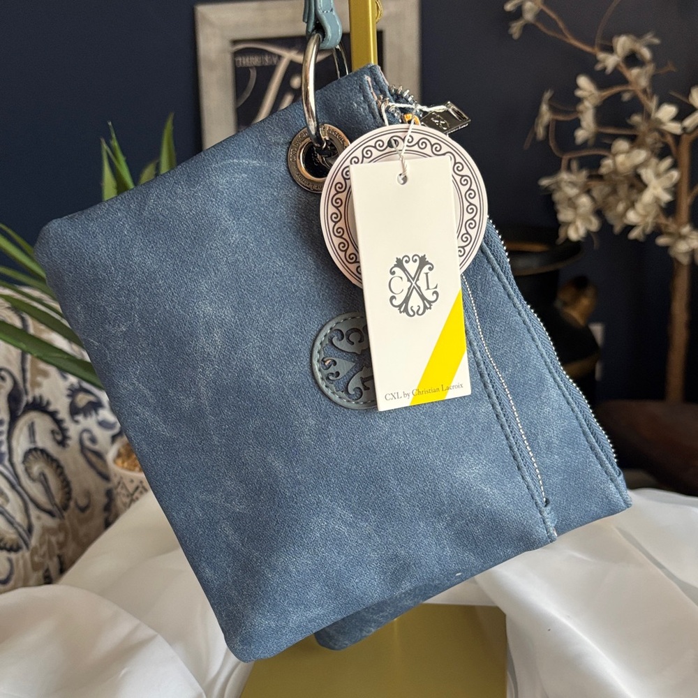 CXL by Christian Lacroix Denim Blue Wristlet Pouch